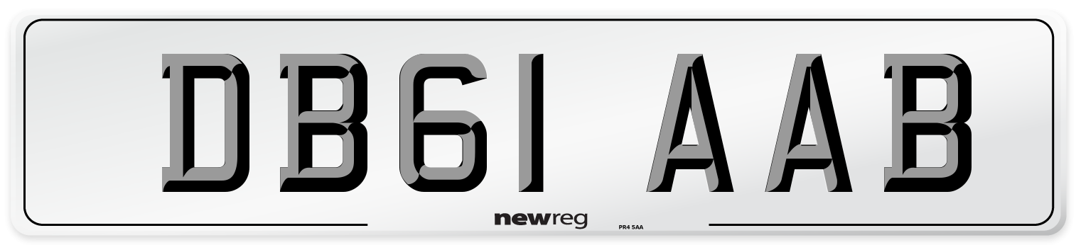 DB61 AAB Number Plate from New Reg
